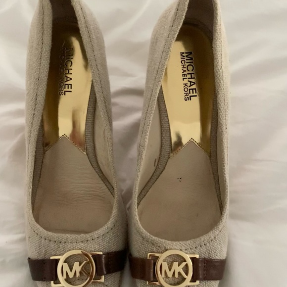 MICHAEL KORS LINEN espadrille wedges womens size 10 - Picture 12 of 15